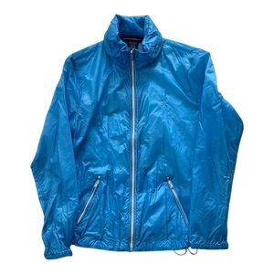 Ralph Lauren Golf Windbreaker Jacket Blue Packable Lightweight Logo Women Large